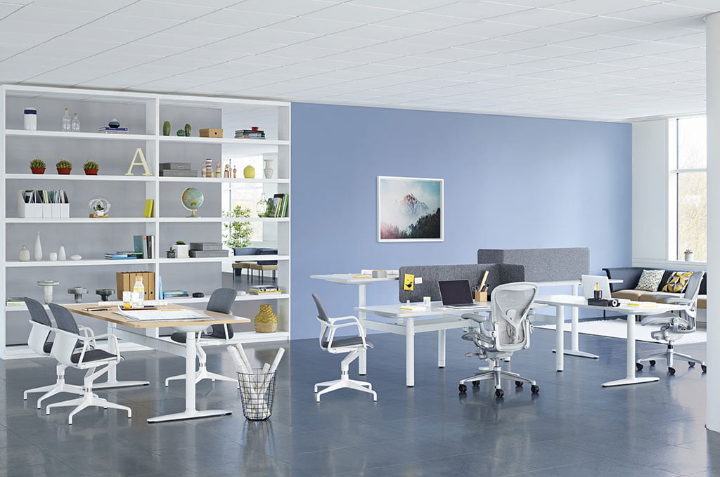 Office Concept | Herman Miller > Atlas Office Landscape sit-stand desking system